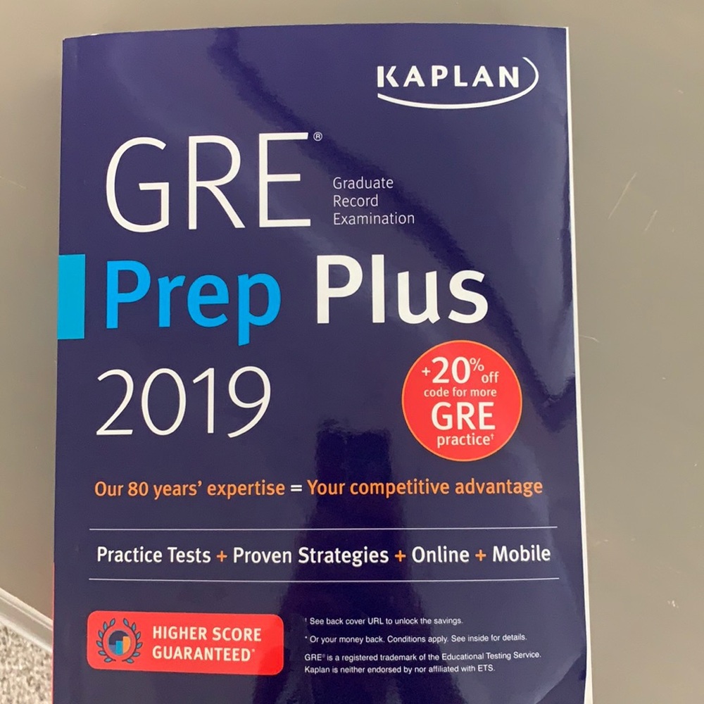GRE prep plus book